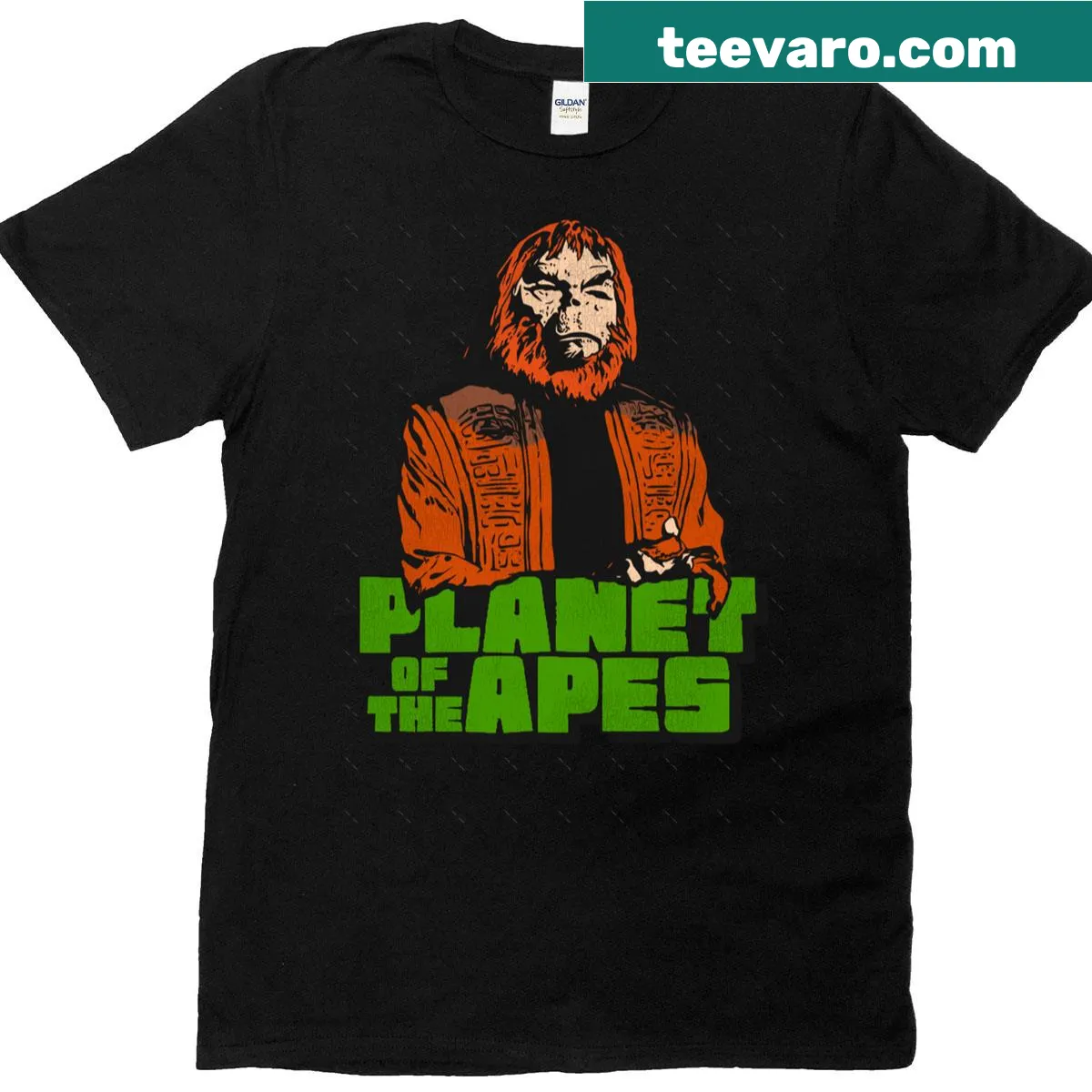 Illustration of Dr. Zaius on an oversized t-shirt — on a men's t-shirt