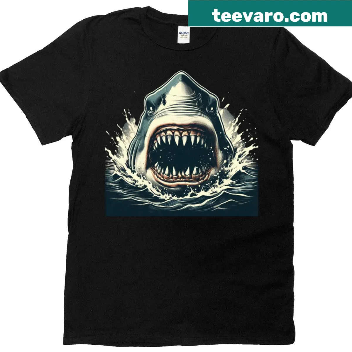 Text 'Feel The Bite Into The Danger Zone' on oversized T-shirt — on a men's t-shirt