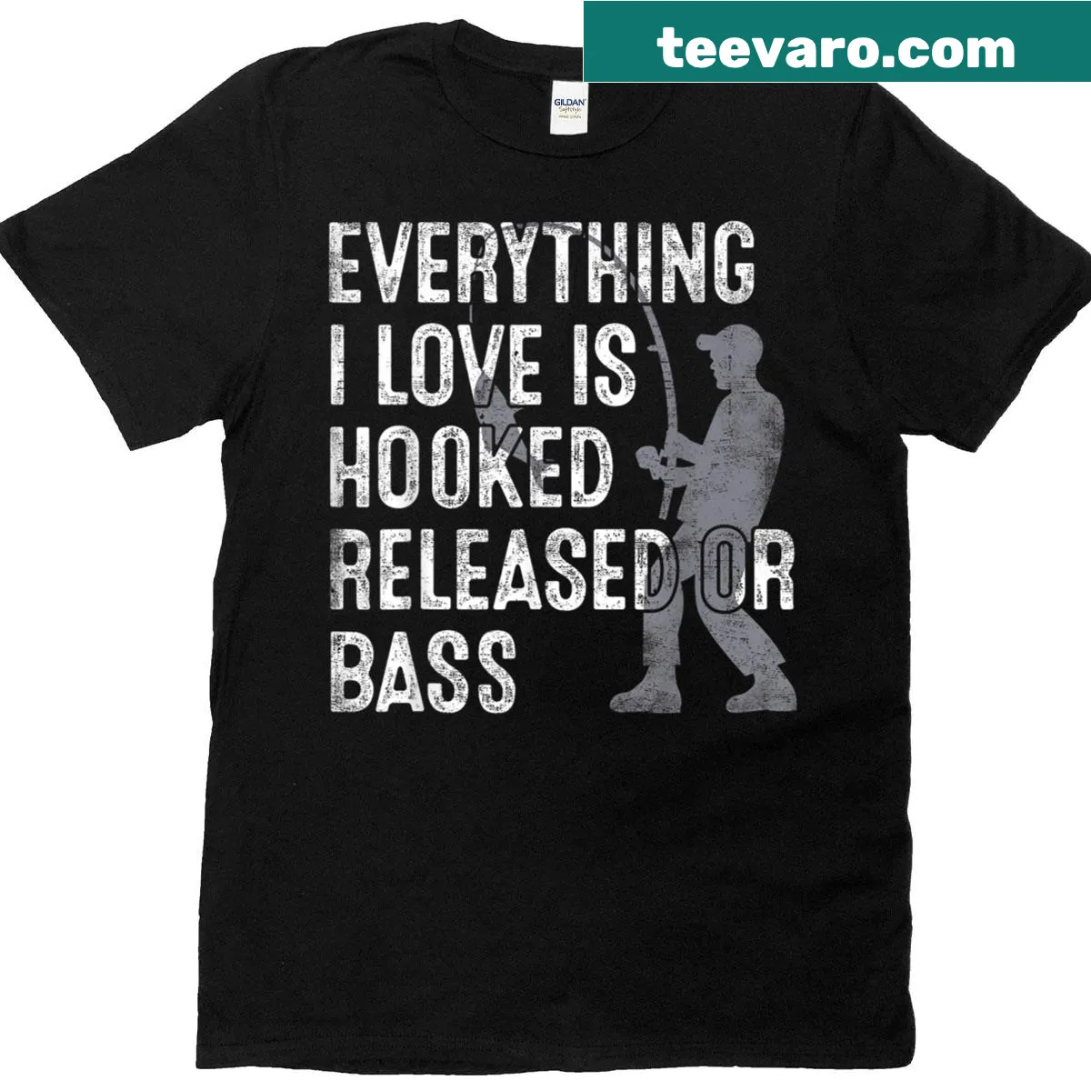 Funny fishing quote t-shirt for dads with humorous text — on a men's t-shirt
