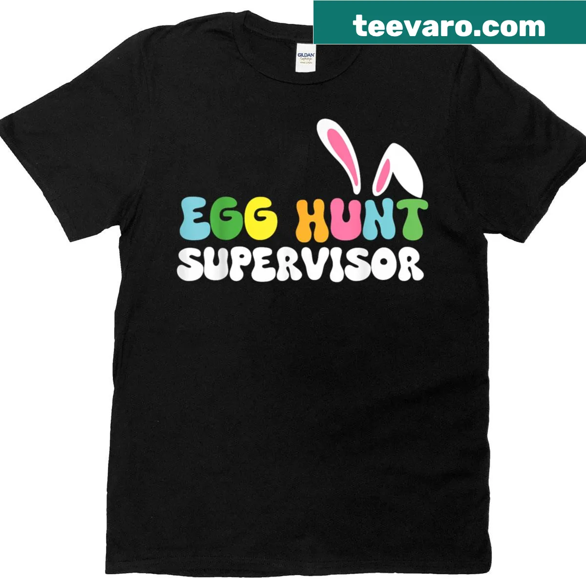 Cute Easter egg hunt graphic for moms — on a men's t-shirt