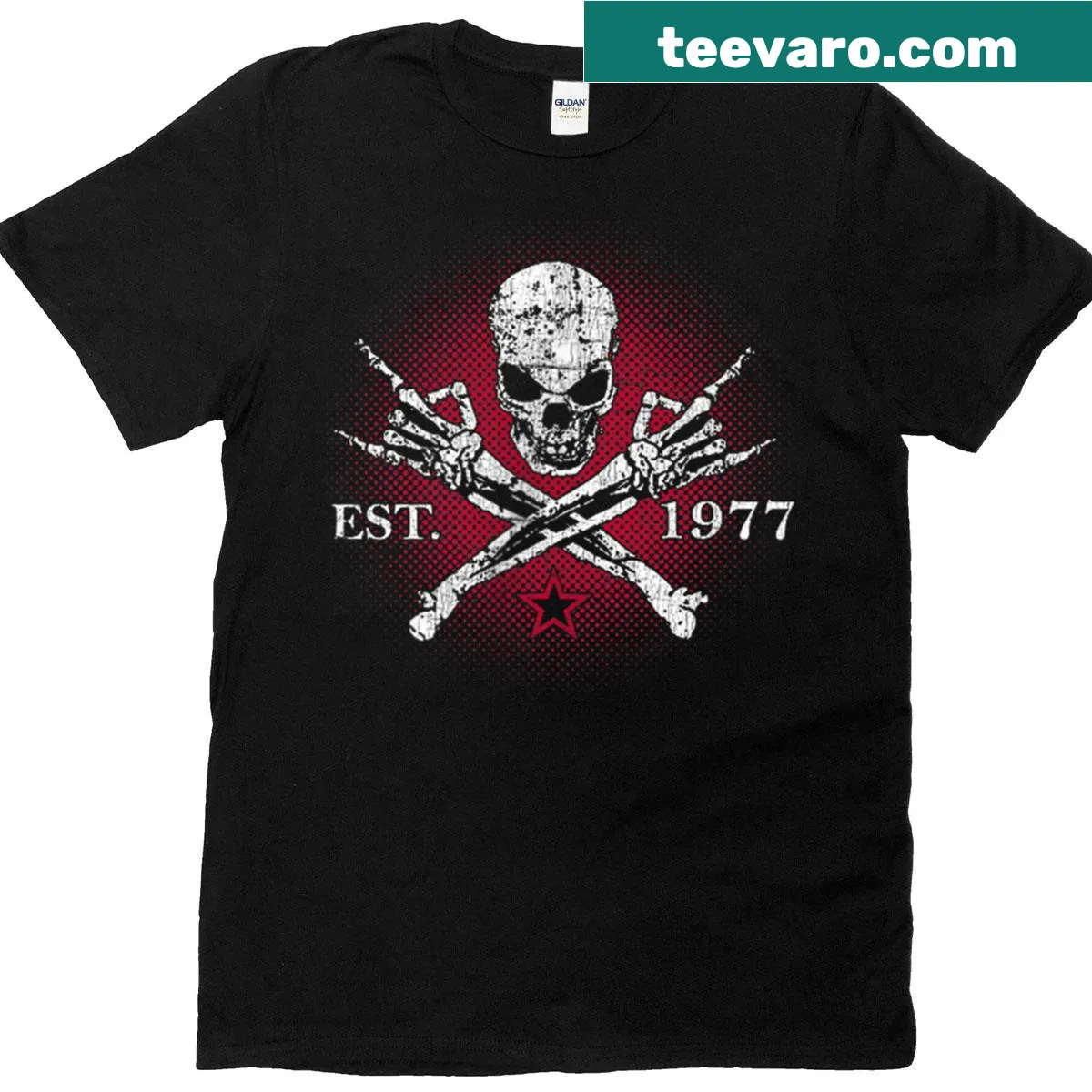 T-shirt with 'Gen X Est 1977' and 'Badass Generation' text — on a men's t-shirt