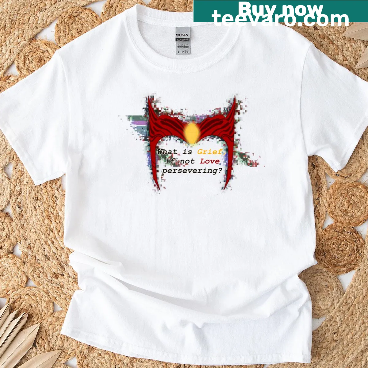 Illustrated crown graphic with a memory quote on a t-shirt — on a men's t-shirt
