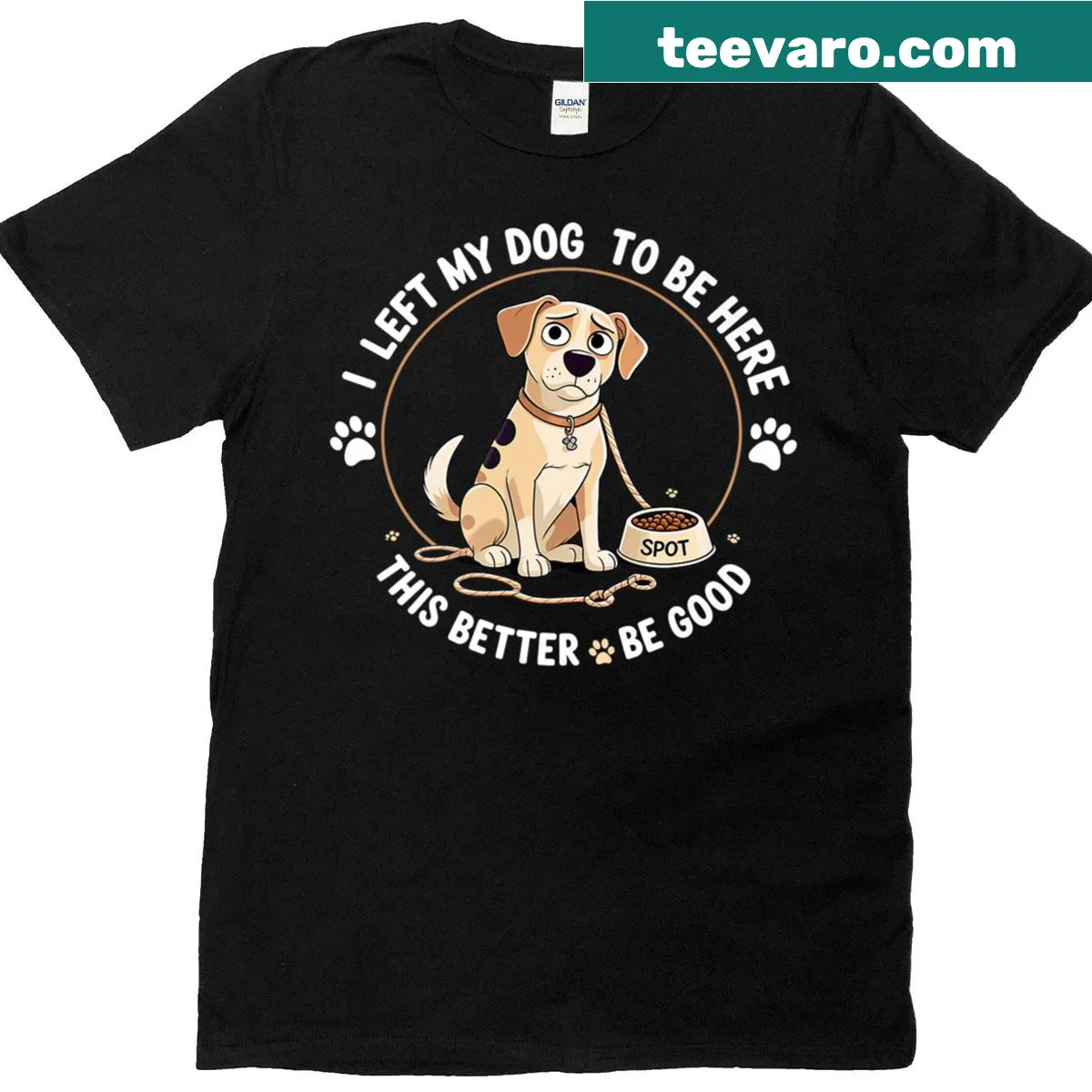 Funny Dog Lover T-shirt with humorous statement — on a men's t-shirt