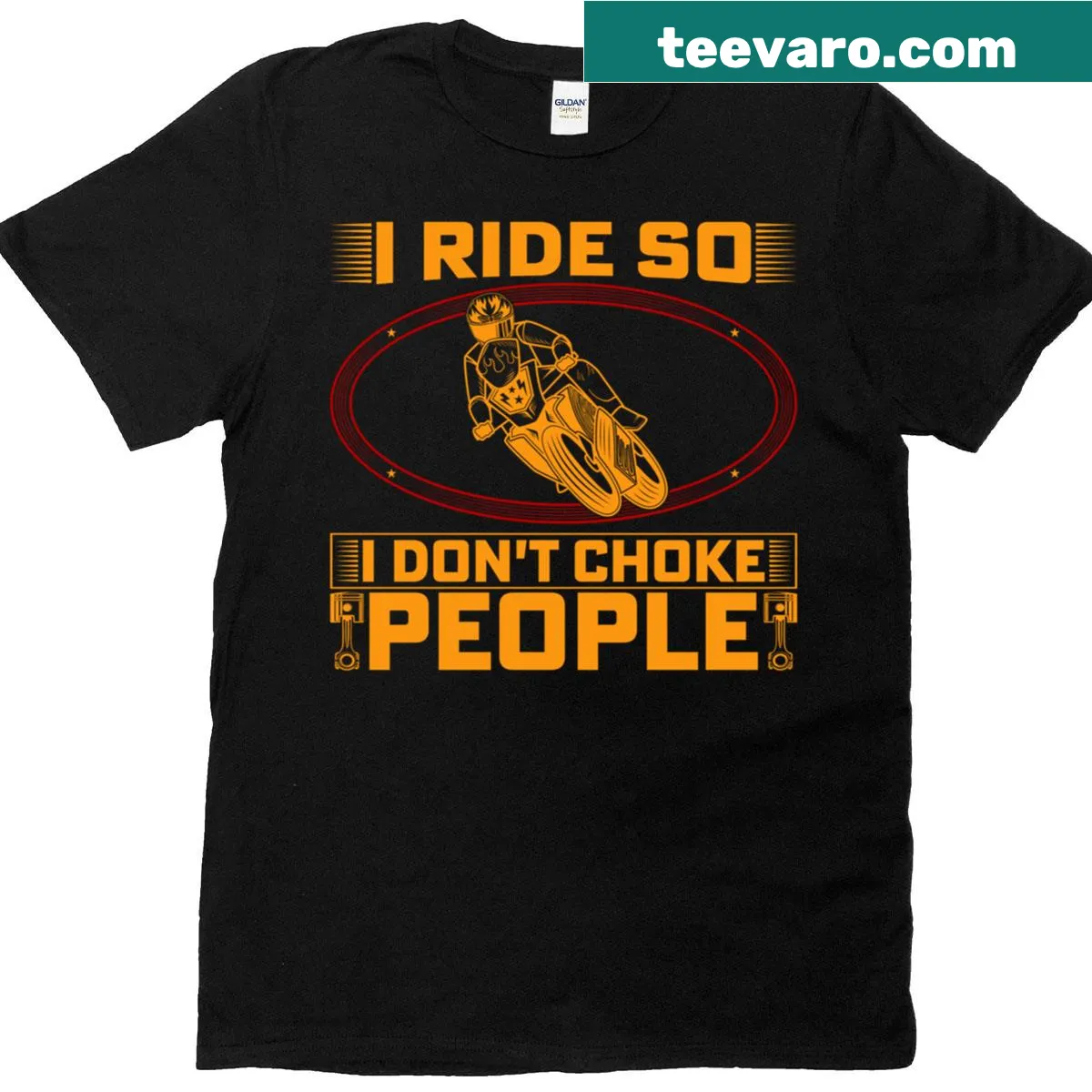 Funny T-shirt for bikers with a humorous slogan about riding. — on a men's t-shirt