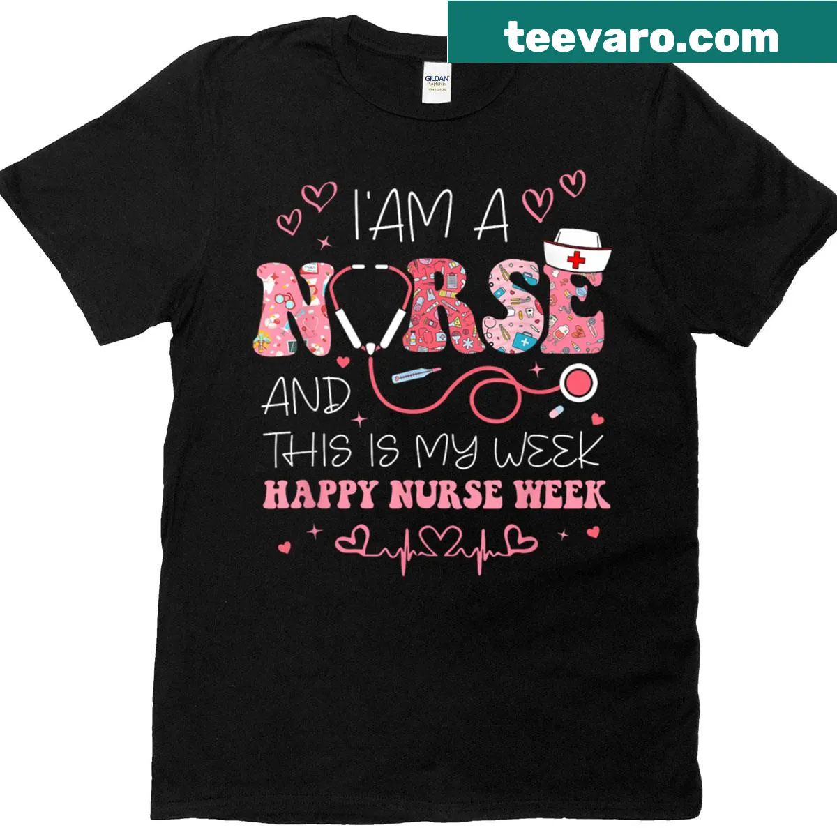 Nurse week t-shirt with a proud message for nurses — on a men's t-shirt