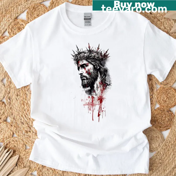Illustration of Jesus wearing a crown, symbolizing majesty