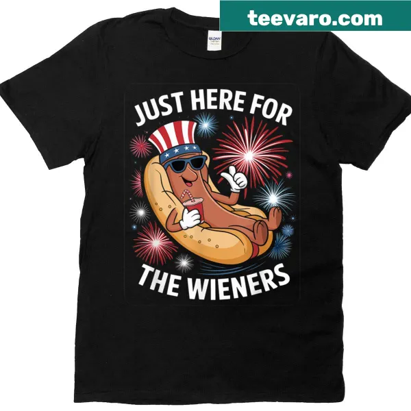 Playful text graphic about hotdogs on baseball T-shirt