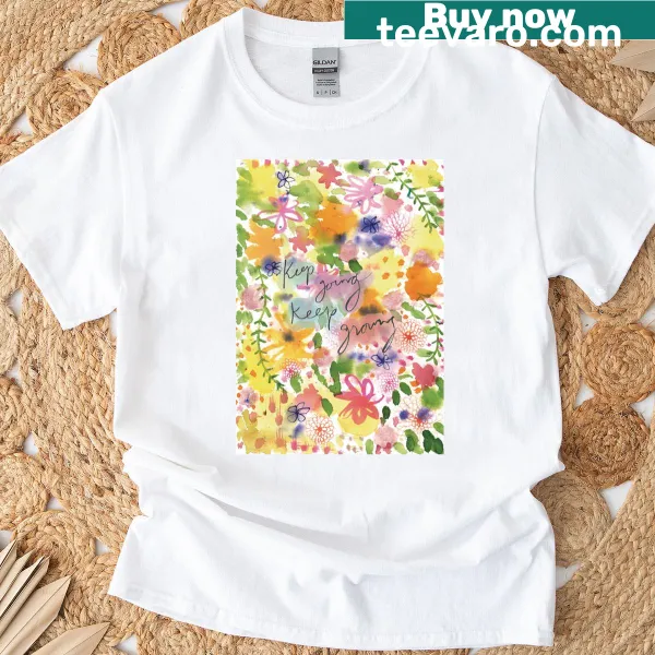 Inspirational t-shirt with motivational phrase about growth