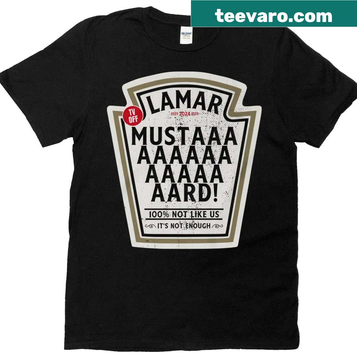 Bold typography graphic referencing Kendrick Lamar on T-shirt — on a men's t-shirt