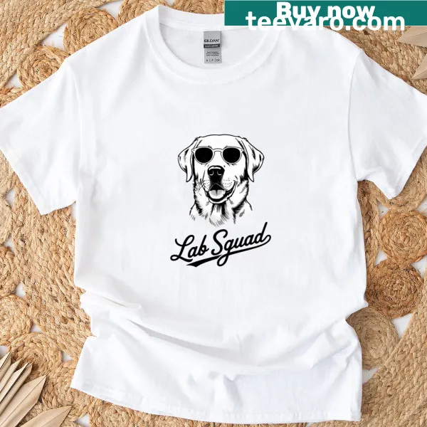 Illustration T-shirt featuring Labradors in sunglasses