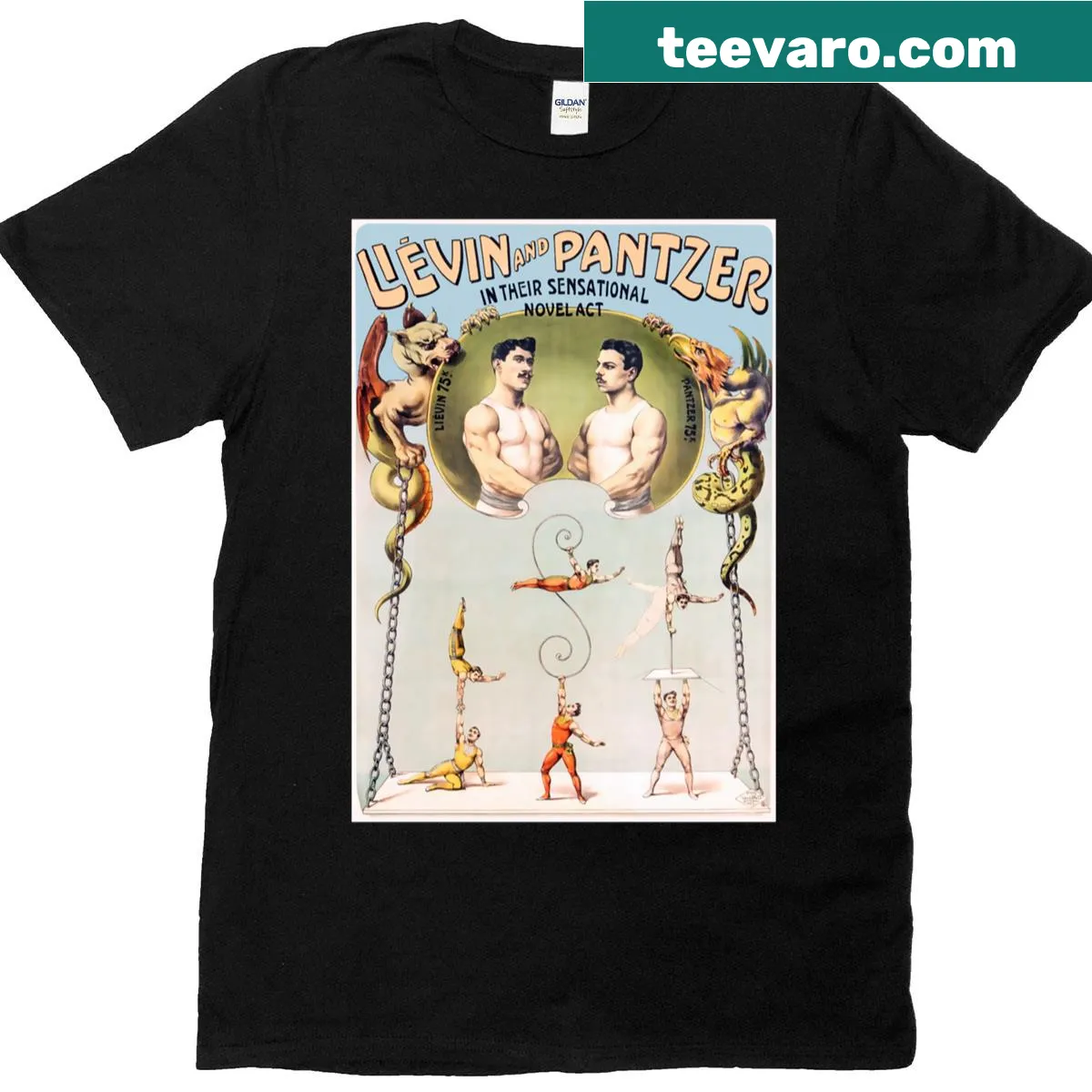 Typographic design honoring Lievin and Pantzer's novel act — on a men's t-shirt