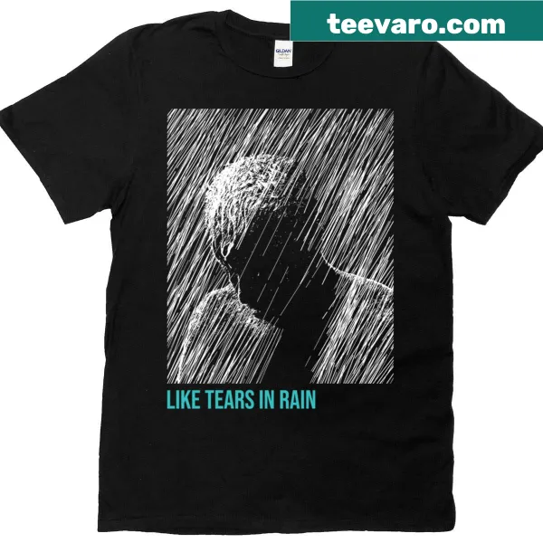 Typographic design featuring the phrase Like Tears In Rain