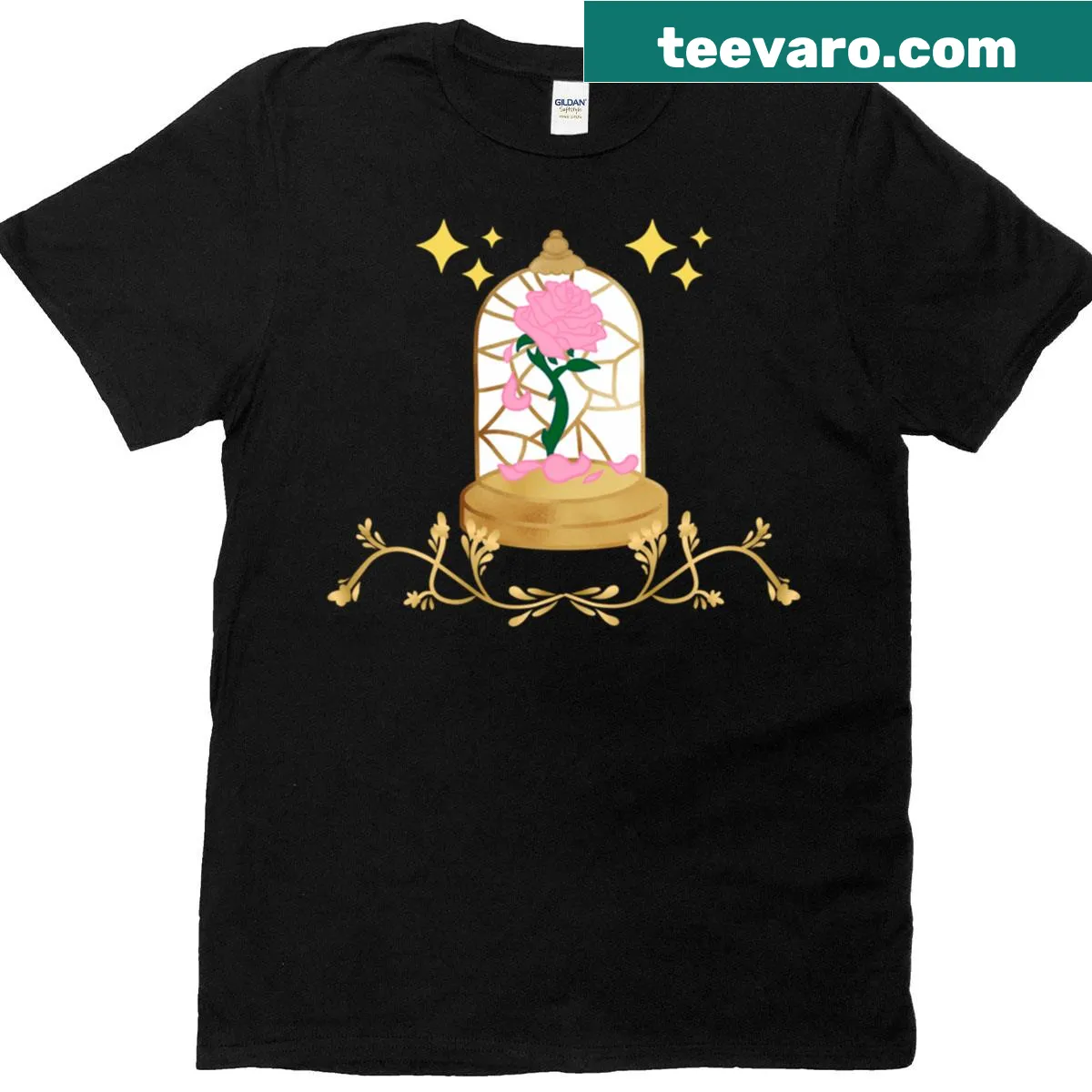 T-shirt with a daisy design and 'Love Me Love Me Not' text — on a men's t-shirt