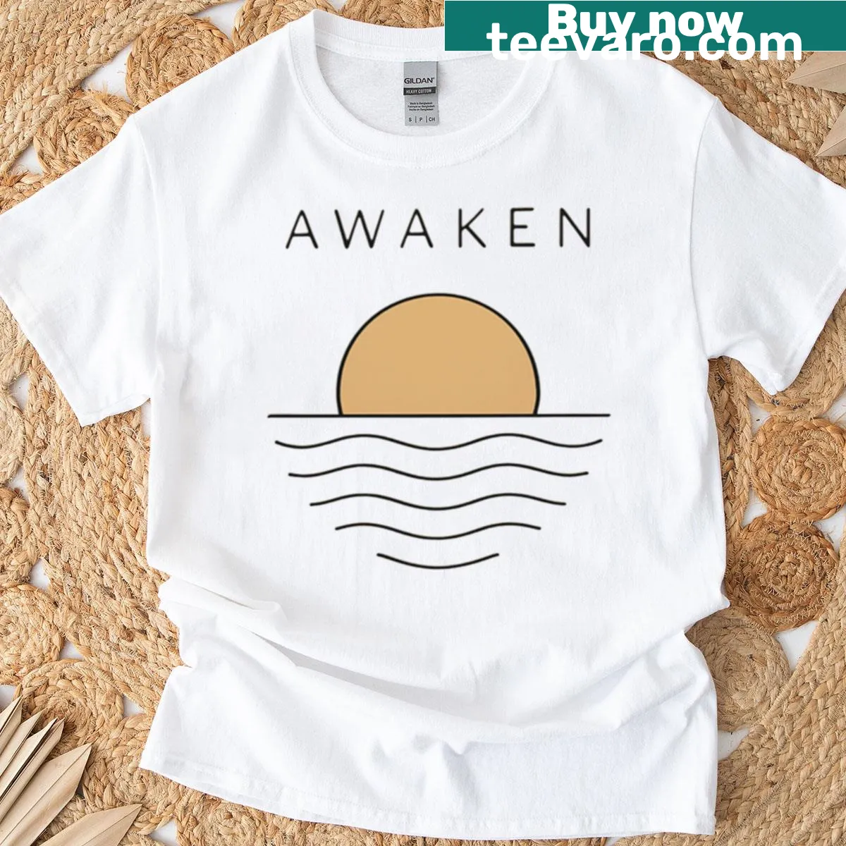 Classic minimalist t-shirt featuring a clean design. — on a men's t-shirt