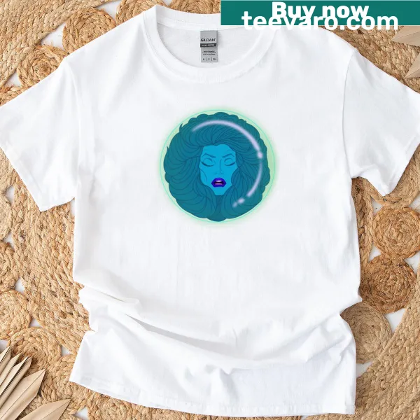 Whimsical mystical graphic on a medium T-shirt