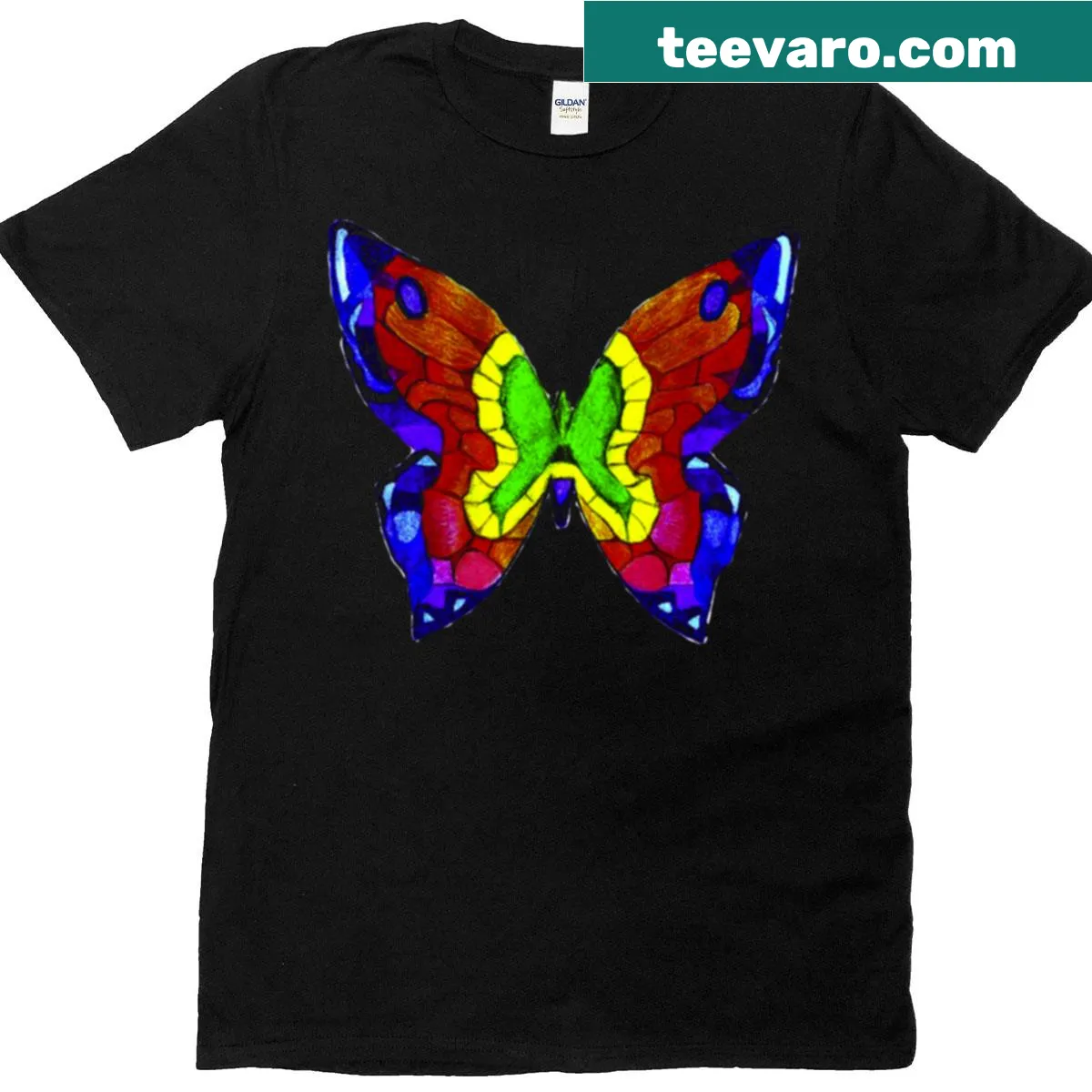 Butterfly design t-shirt celebrating Nick Mason — on a men's t-shirt