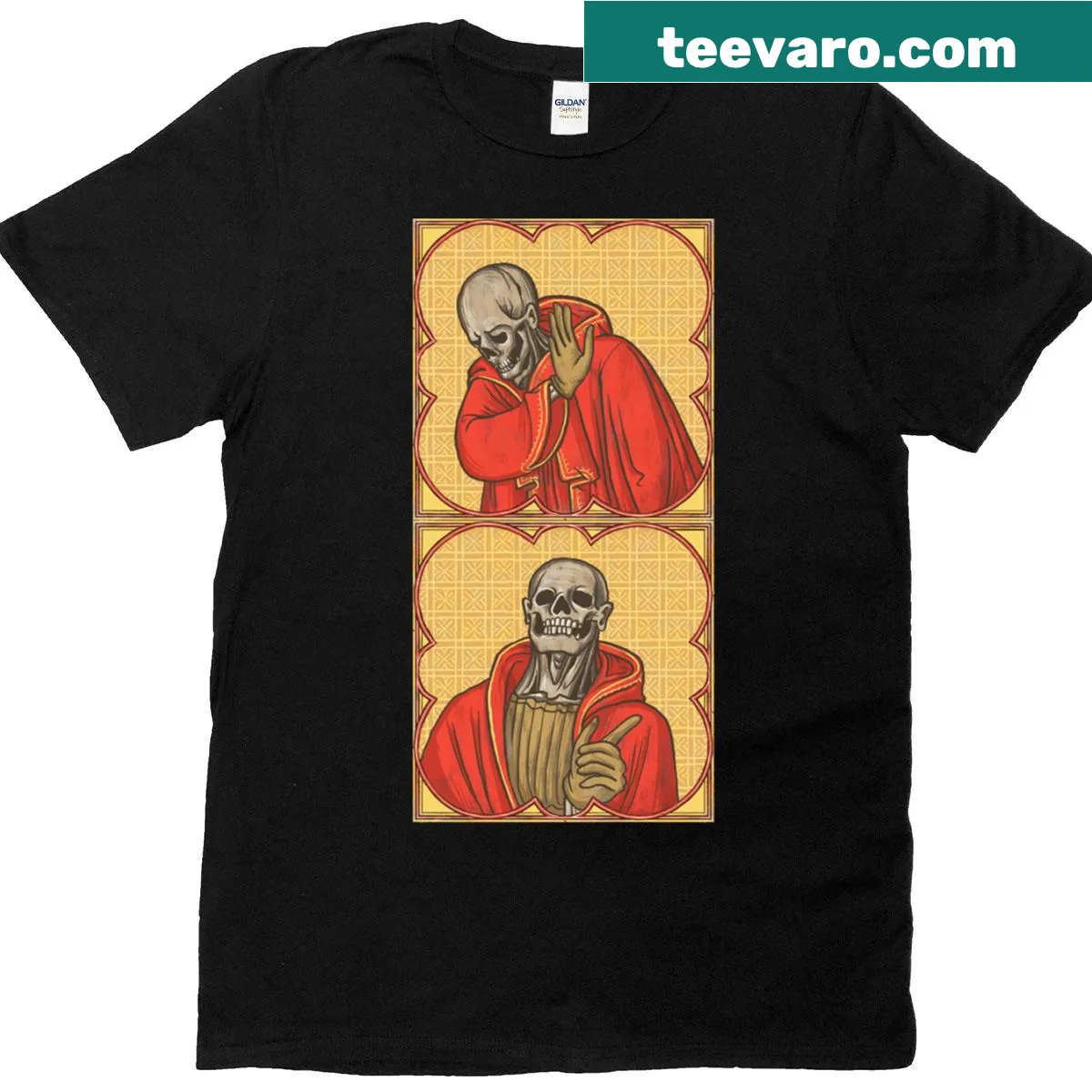 Meme-themed t-shirt with 'No Yes' text — on a men's t-shirt