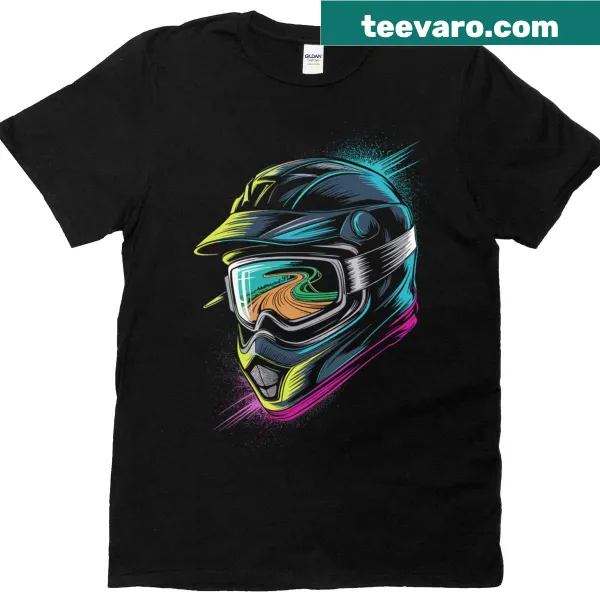 Motocross helmet illustration with paint art design