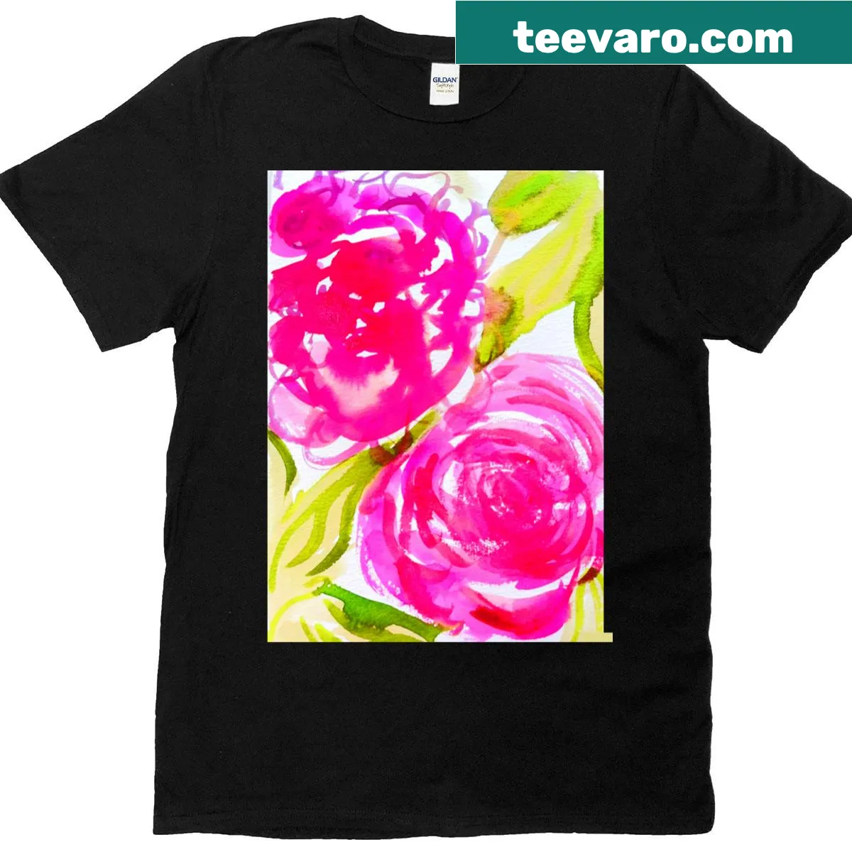 Oversized t-shirt with a delicate floral design — on a men's t-shirt