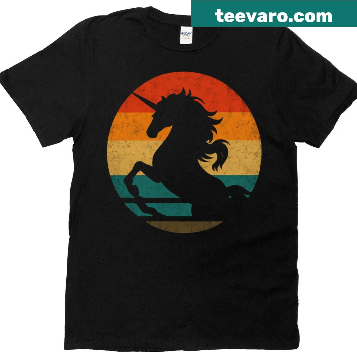 Vintage unicorn graphic t-shirt — on a men's t-shirt