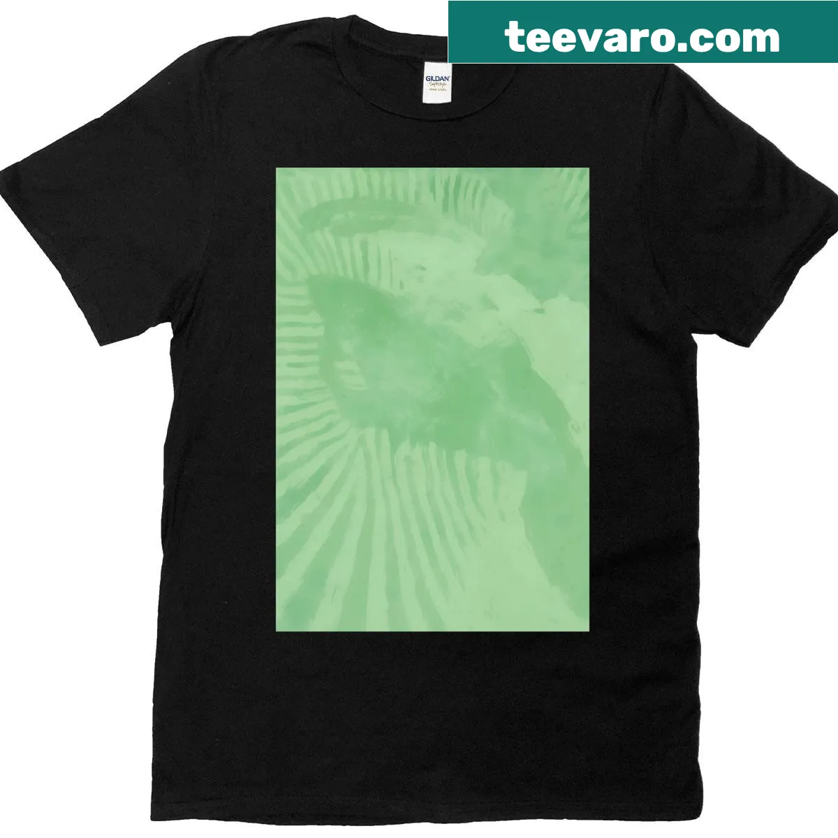 Minimalist abstract oversized T-shirt with serene design — on a men's t-shirt
