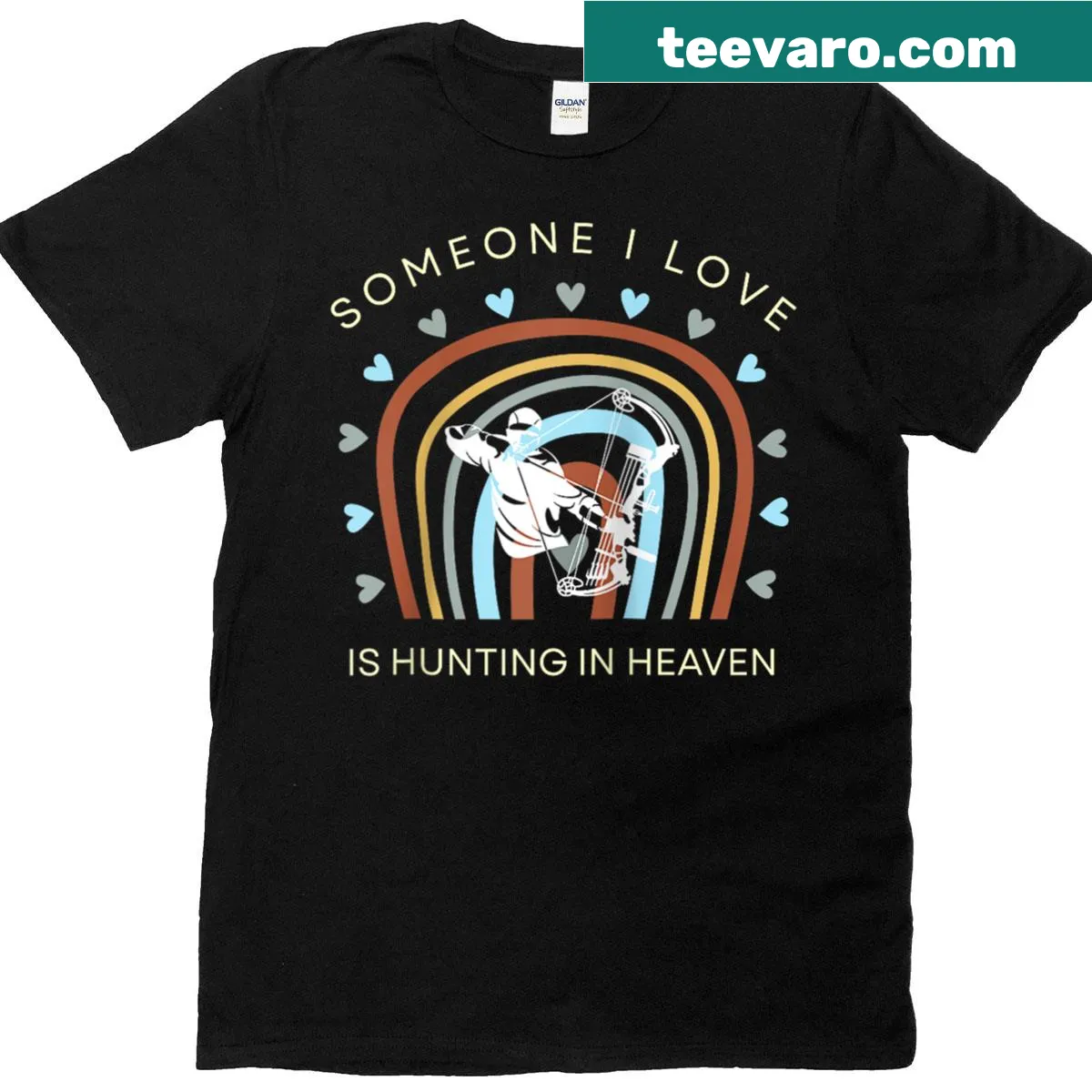 Funny hunting tribute raglan tee with heartfelt message — on a men's t-shirt