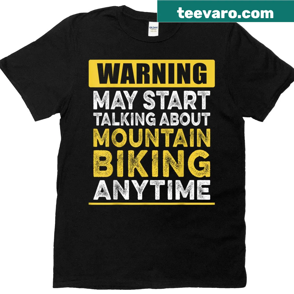 Funny mountain biking shirt with typography about biking enthusiasm — on a men's t-shirt