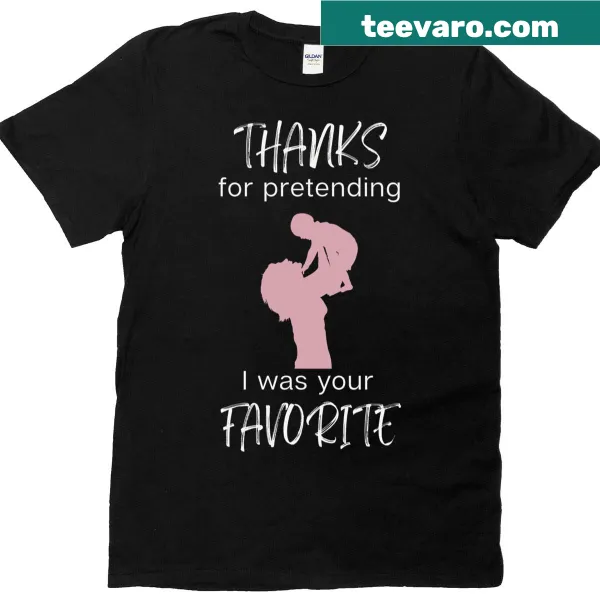 Sentimental T-shirt for moms with playful wording about favorite child
