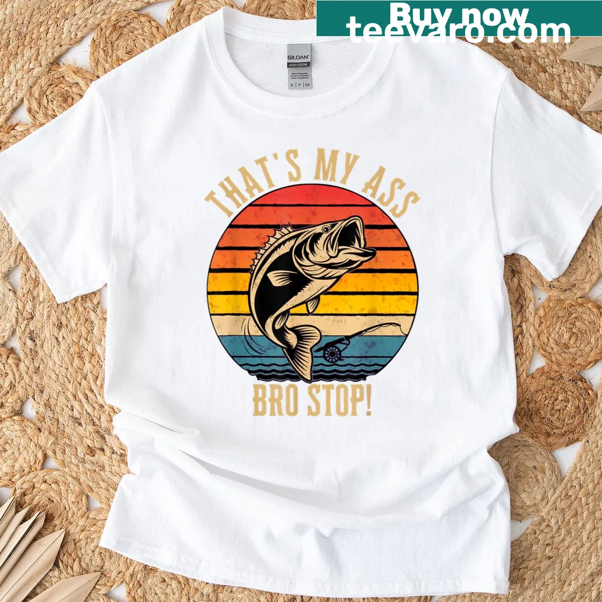 Funny T-shirt with a fishing-related saying for anglers and fishing enthusiasts. — on a men's t-shirt