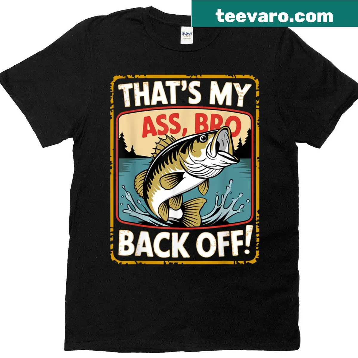Humorous fishing shirt for men and women with fun saying — on a men's t-shirt