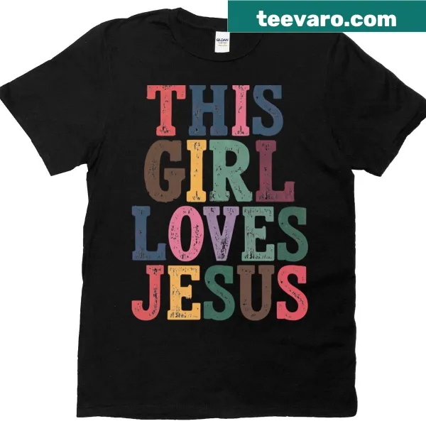 Oversized T-shirt with the phrase 'This Girl Loves Jesus'