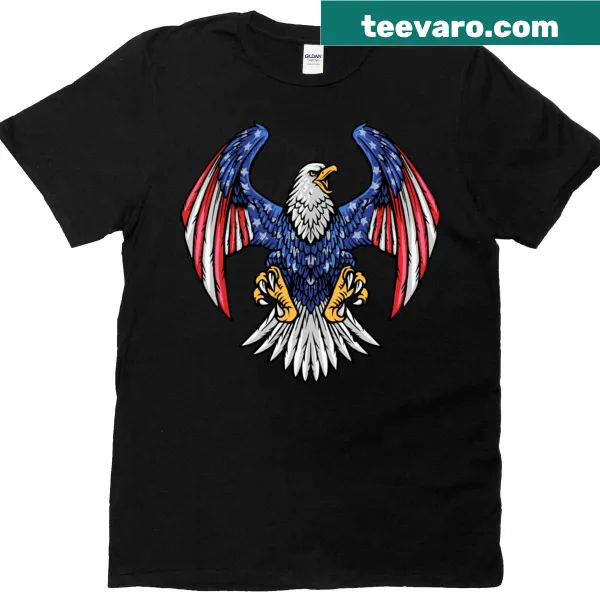 Patriotic T-shirt featuring national symbols of the USA