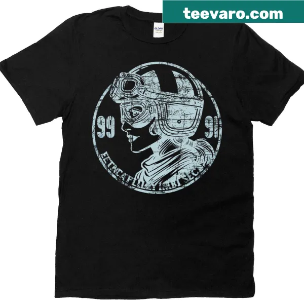 Vintage Female Biker badge T-shirt celebrating women riders