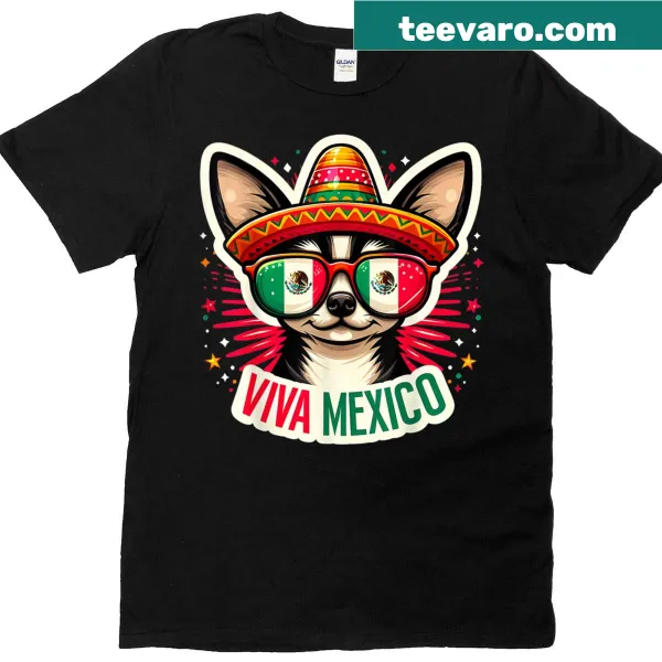 Chihuahua in sombrero T-shirt celebrating Cinco De Mayo for dog lovers