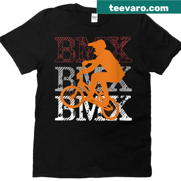 Vintage BMX bike graphic on a kids t-shirt