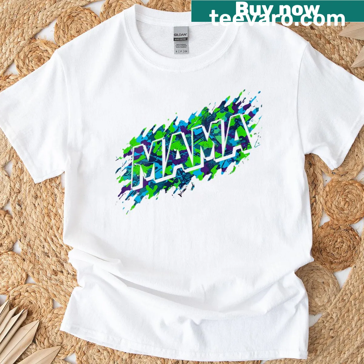 T-shirt declaring 'World's Best Hunting Mom' for hunting enthusiasts. — on a men's t-shirt