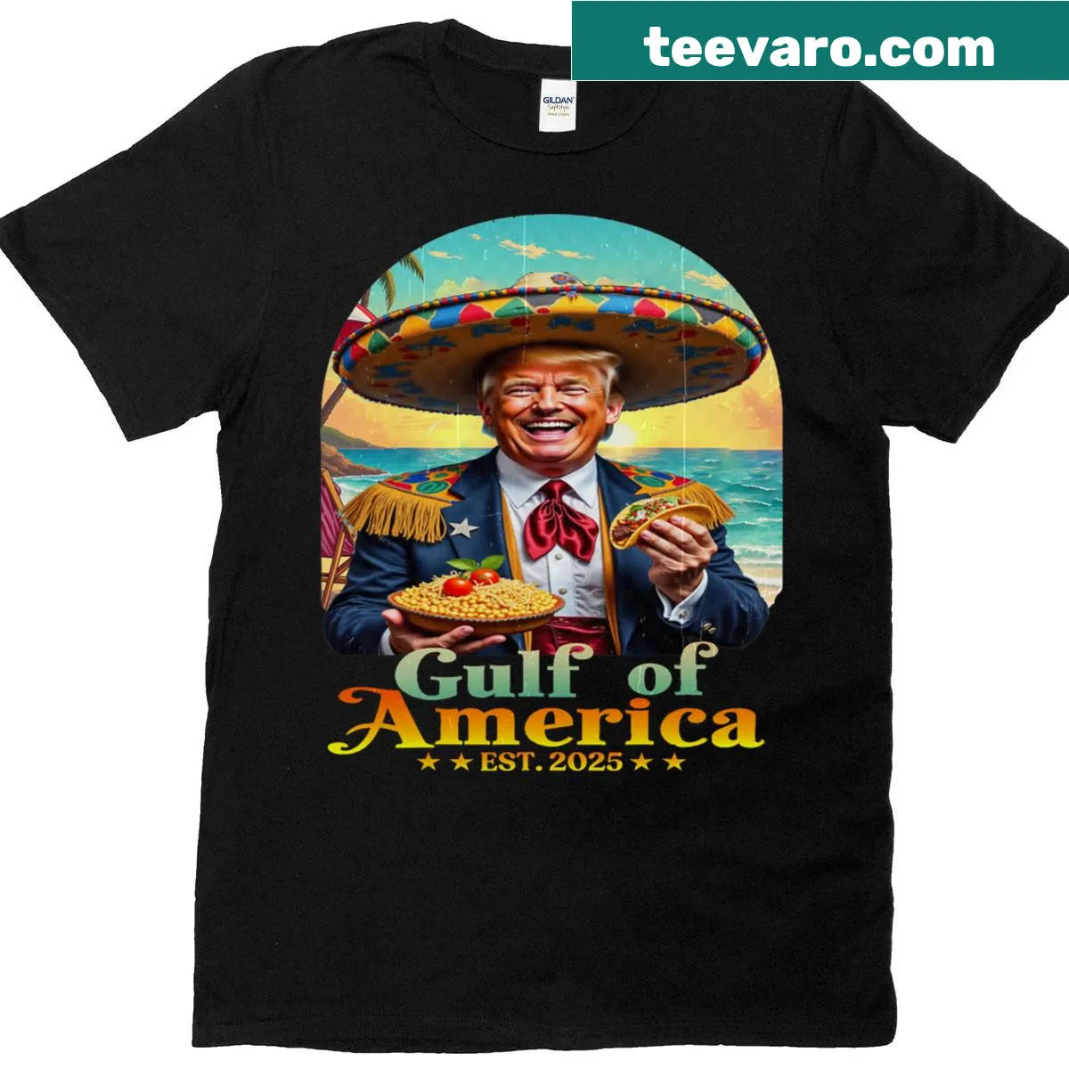 Vintage-style patriotic T-shirt featuring America-themed graphic — on a men's t-shirt