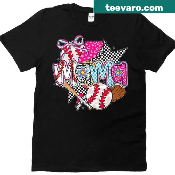 Baseball mom graphic T-shirt for mothers