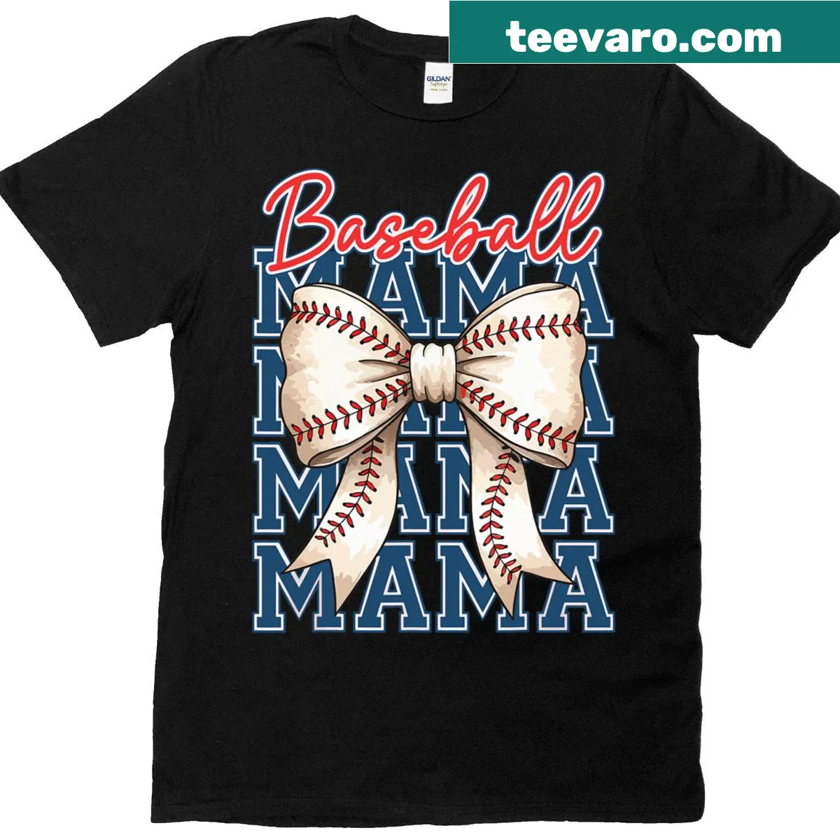 Playful Baseball Moms Coquette graphic T-shirt for game day — on a men's t-shirt