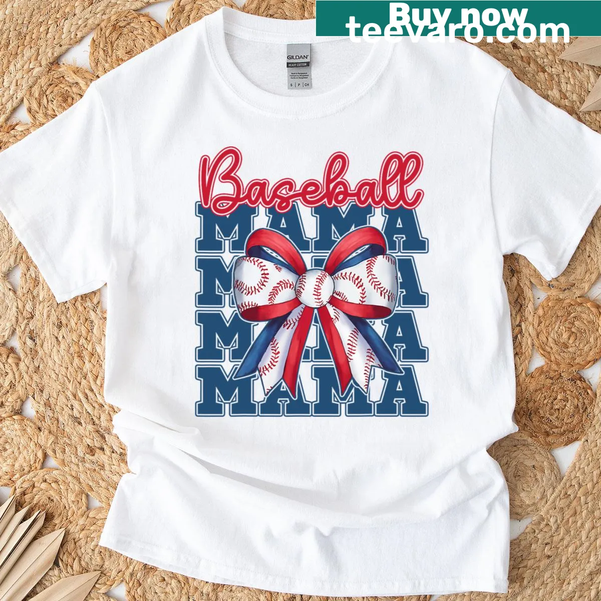 Baseball Mom T-shirt with playful typography for sports-loving mothers — on a men's t-shirt