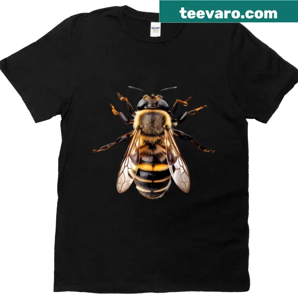Cute cartoon bee graphic T-shirt celebrating nature