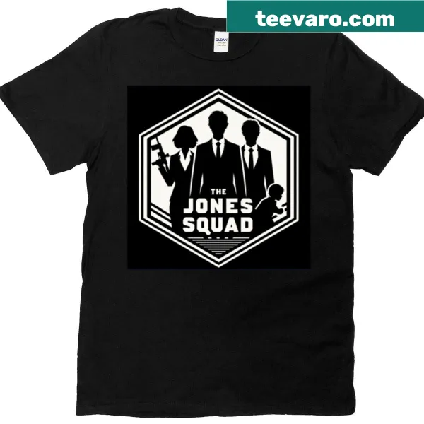 T-shirt with 'The Jones Squad' text for group representation