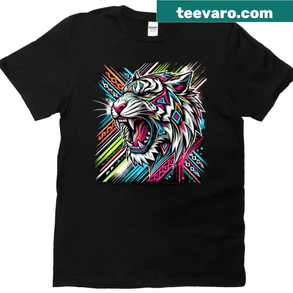 Graphic t-shirt featuring a lion's head illustration