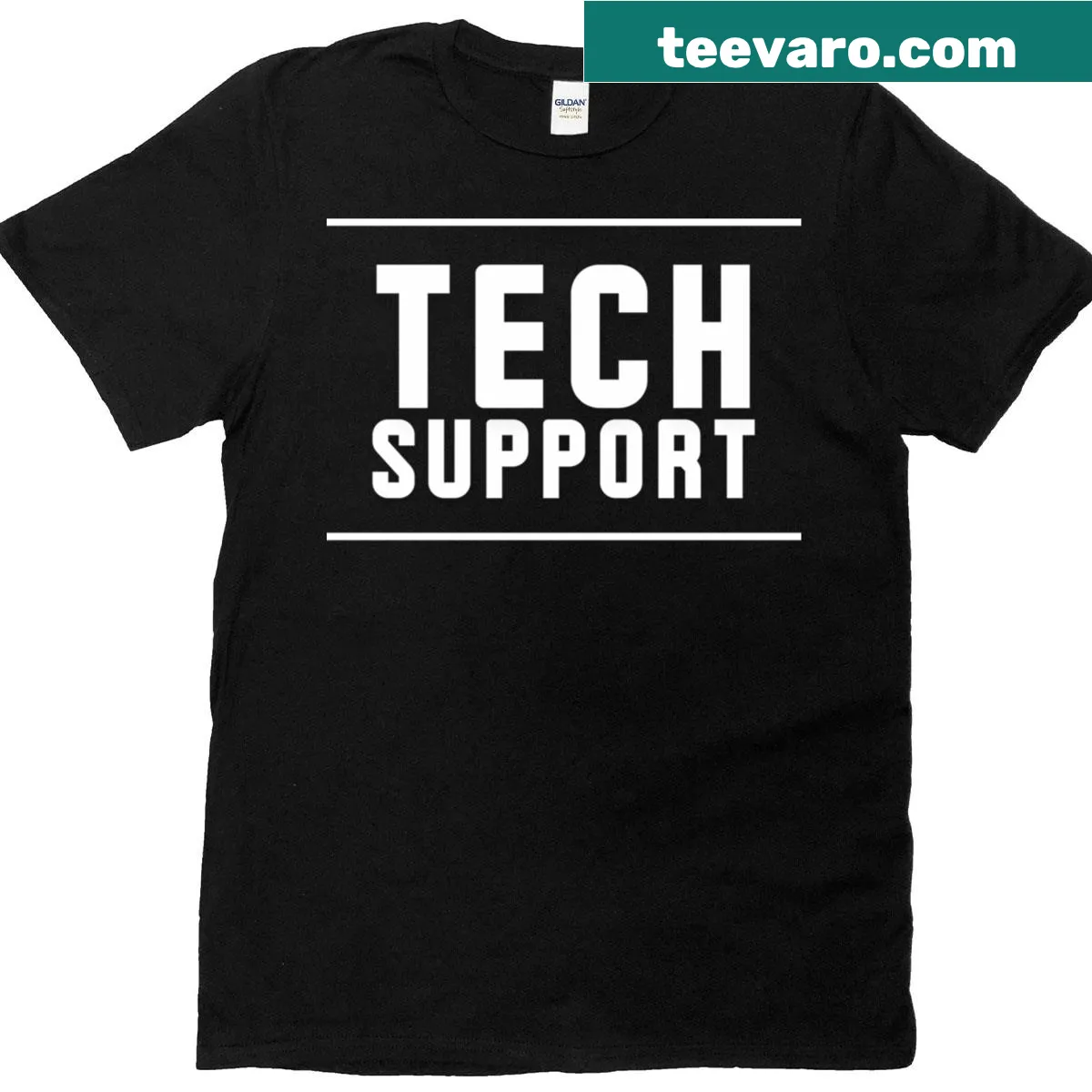 Minimalist badge-emblem T-shirt supporting technology and innovation — on a men's t-shirt
