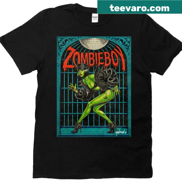 Whimsical zombified character inspired by Lady Gaga graphic t-shirt