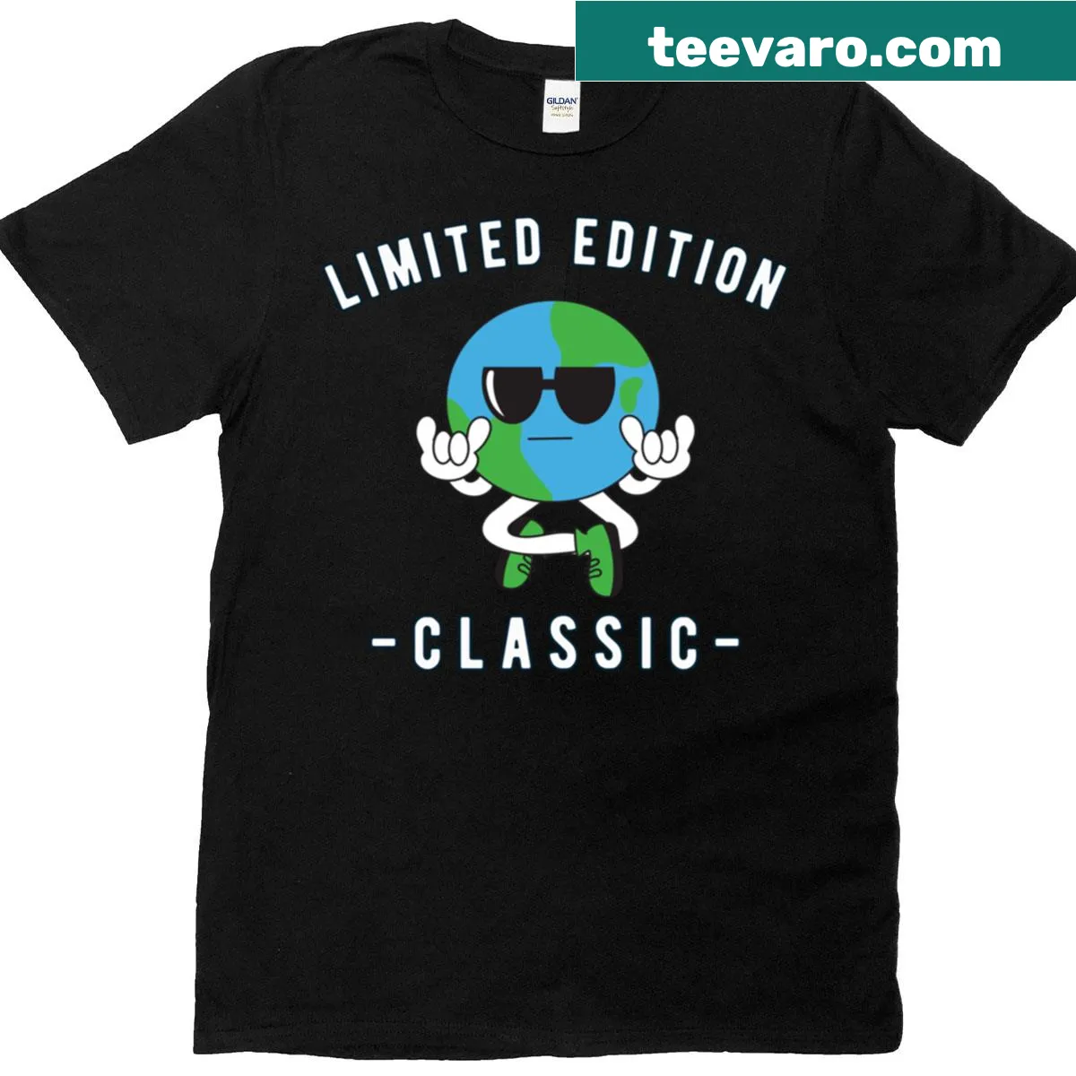 Creative Earth illustration on a limited edition t-shirt — on a men's t-shirt