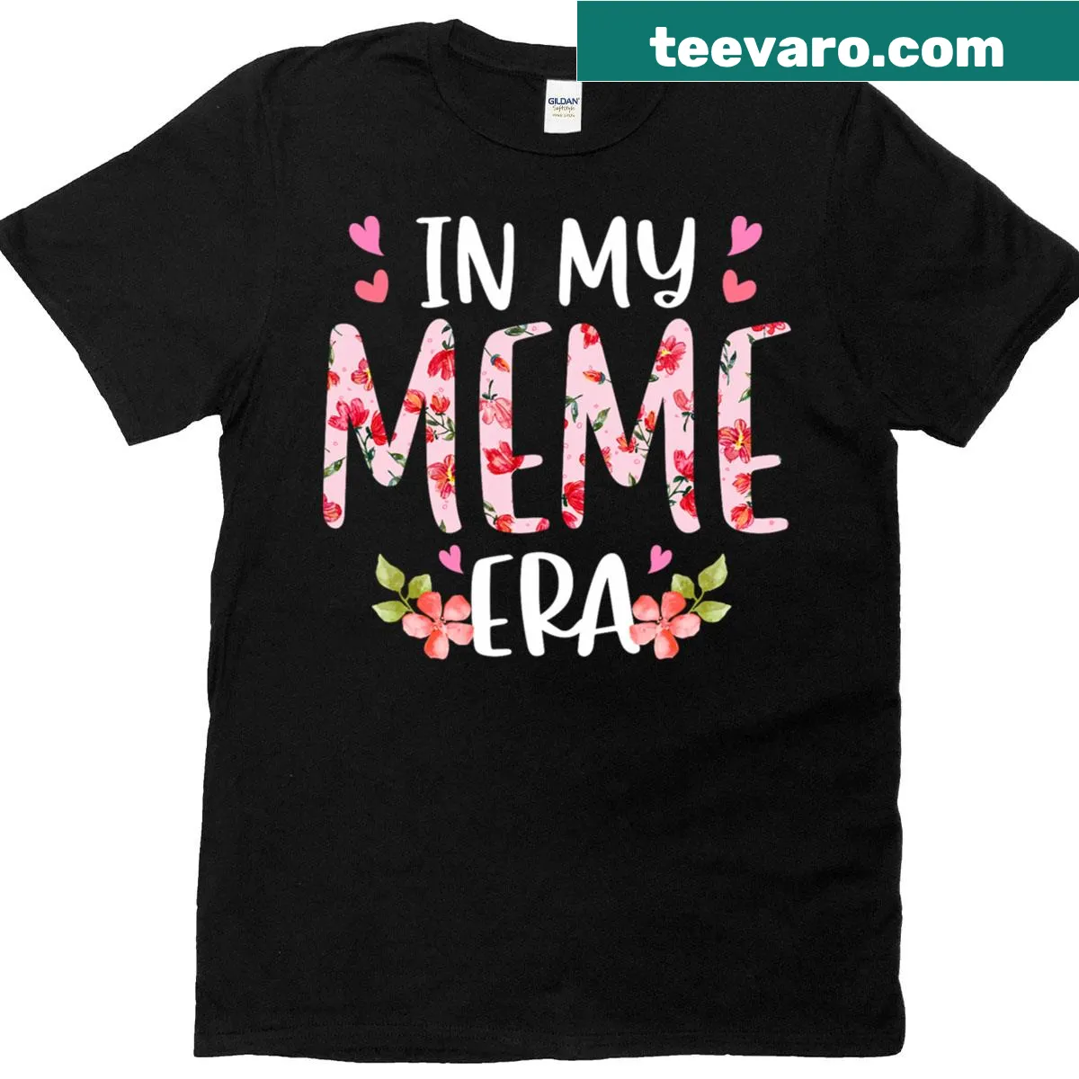 Floral T-shirt with funny meme for Mother's Day celebrations — on a men's t-shirt
