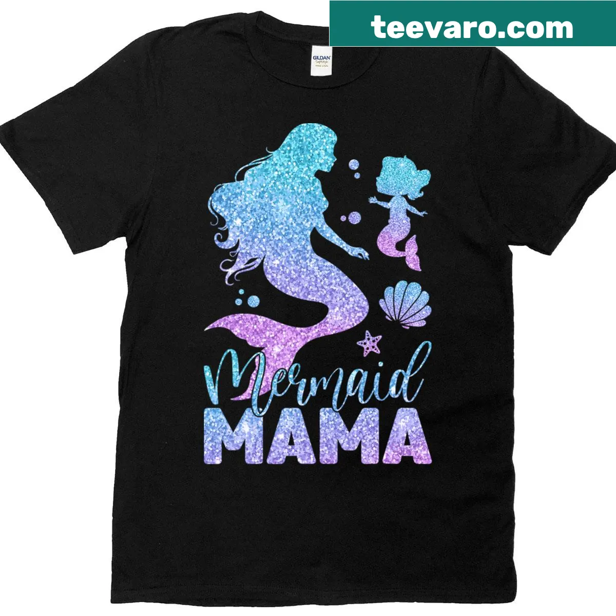 Cute mermaid graphic on Mother's Day t-shirt for moms — on a men's t-shirt