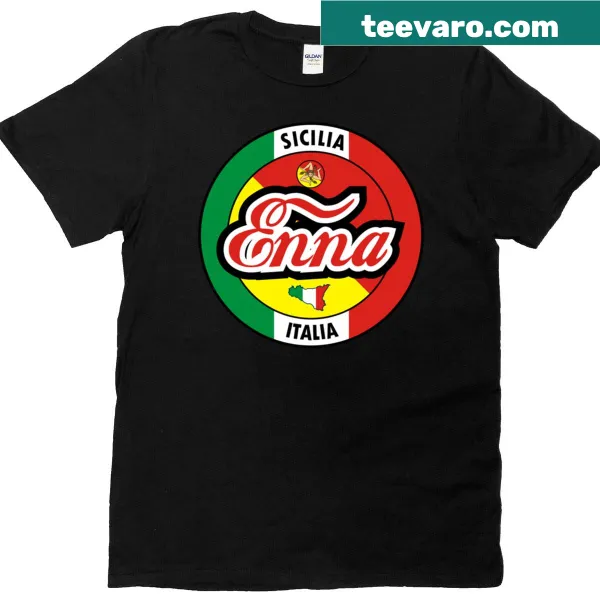 Classic lettering T-shirt featuring Sicilia and Italian flag elements