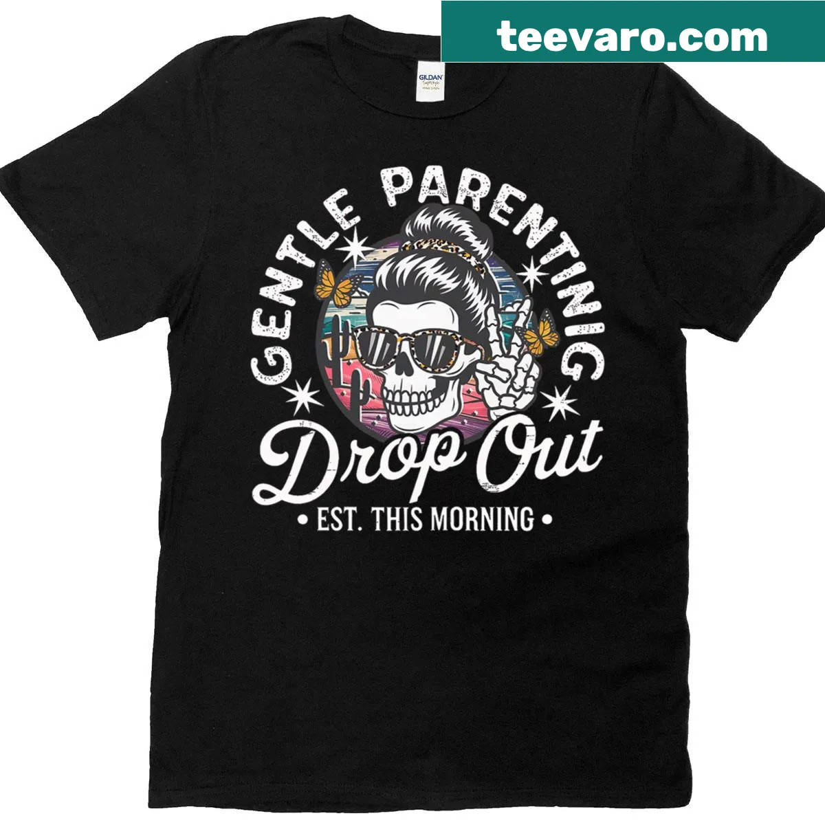 Funny Mama Est This Morning T-shirt with skull graphic — on a men's t-shirt